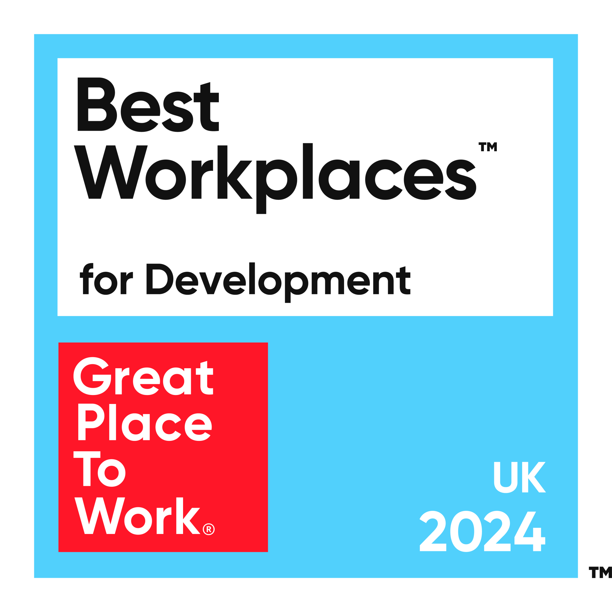 Best Workplaces for Development award from Great Place To Work