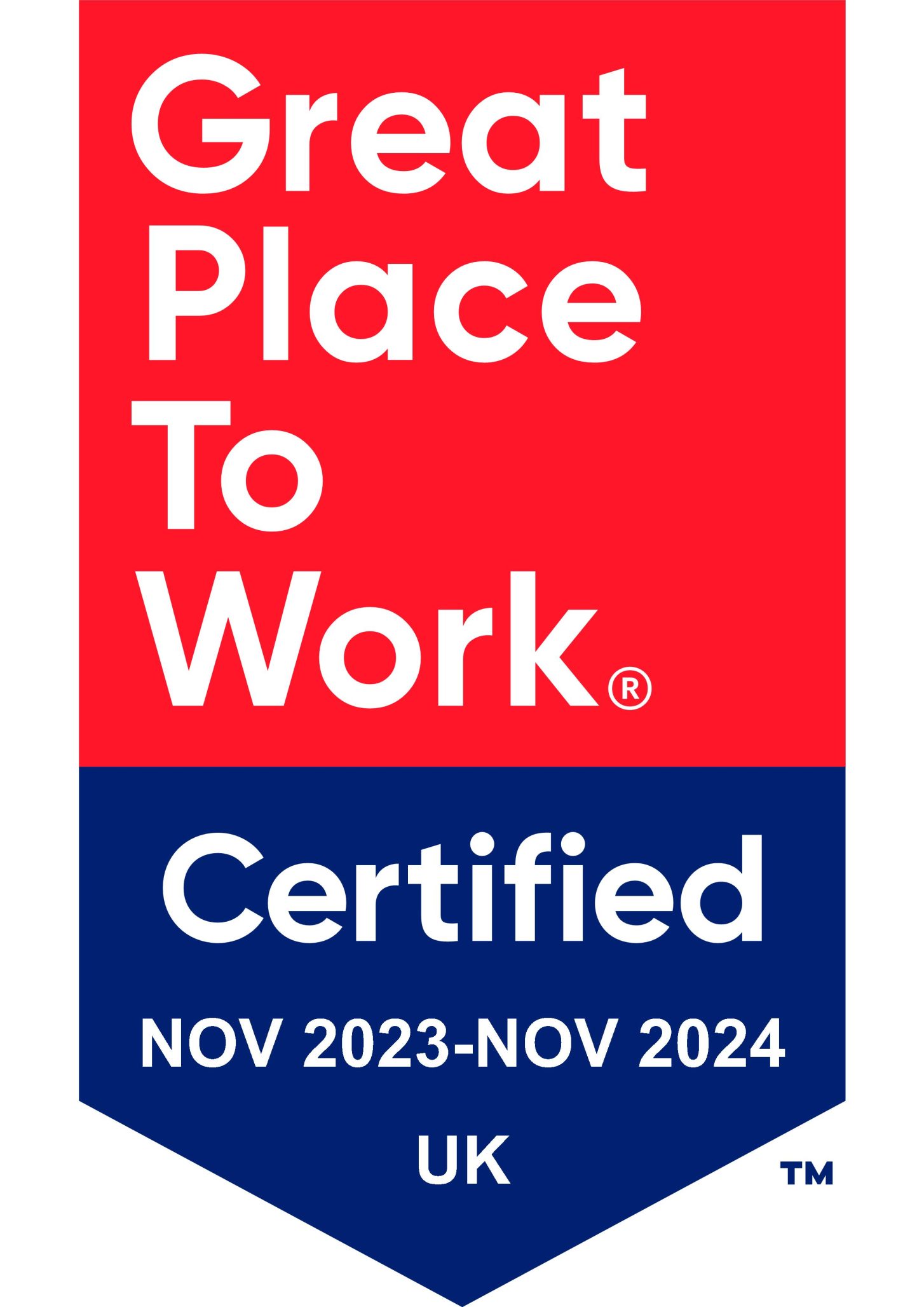 Great Place To Work certified from November 2023 to November 2024